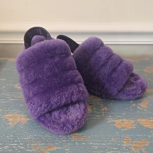 UGG Australia Fluff Yeah Plush Purple Slippers